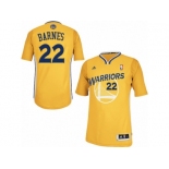 Men's Adidas Golden State Warriors #22 Matt Barnes Swingman Gold Alternate NBA Jersey