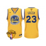 Men's Adidas Golden State Warriors #23 Draymond Green Authentic Gold 2017 The Finals Patch NBA Jersey