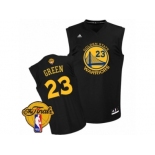 Men's Adidas Golden State Warriors #23 Draymond Green Swingman Black Fashion 2017 The Finals Patch NBA Jersey