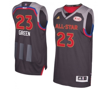 Men's Adidas Golden State Warriors #23 Draymond Green Swingman Charcoal 2017 All Star NBA Jersey