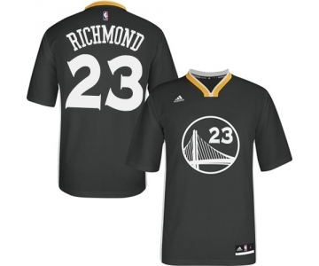 Men's Adidas Golden State Warriors #23 Mitch Richmond Authentic Black Alternate NBA Jersey