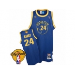 Men's Adidas Golden State Warriors #24 Rick Barry Swingman Royal Blue New Throwback 2017 The Finals Patch NBA Jersey