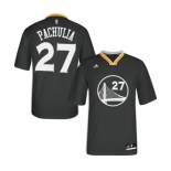 Men's Adidas Golden State Warriors #27 Zaza Pachulia Authentic Black Alternate NBA Jersey