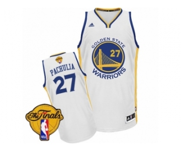 Men's Adidas Golden State Warriors #27 Zaza Pachulia Swingman White Home 2017 The Finals Patch NBA Jersey