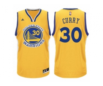 Men's Adidas Golden State Warriors #30 Stephen Curry Authentic Gold NBA Jersey