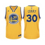 Men's Adidas Golden State Warriors #30 Stephen Curry Swingman Gold NBA Jerse