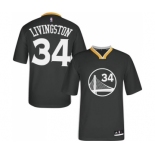 Men's Adidas Golden State Warriors #34 Shaun Livingston Authentic Black Alternate NBA Jersey