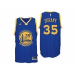 Men's Adidas Golden State Warriors #35 Kevin Durant Authentic Royal Blue Road NBA Jersey