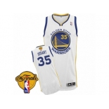 Men's Adidas Golden State Warriors #35 Kevin Durant Authentic White Home 2017 The Finals Patch NBA Jersey