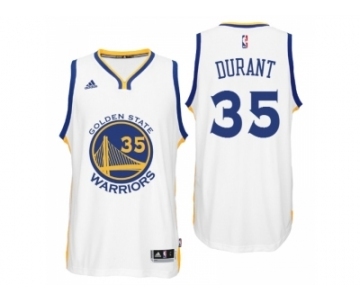 Men's Adidas Golden State Warriors #35 Kevin Durant Authentic White Home NBA Jersey