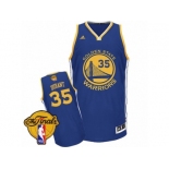 Men's Adidas Golden State Warriors #35 Kevin Durant Swingman Royal Blue Road 2017 The Finals Patch NBA Jersey