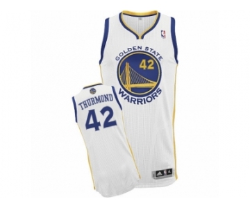 Men's Adidas Golden State Warriors #42 Nate Thurmond Authentic White Home NBA Jersey