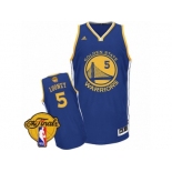 Men's Adidas Golden State Warriors #5 Kevon Looney Swingman Royal Blue Road 2017 The Finals Patch NBA Jersey