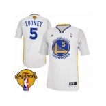 Men's Adidas Golden State Warriors #5 Kevon Looney Swingman White Alternate 2017 The Finals Patch NBA Jersey