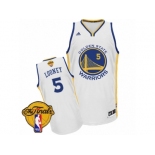 Men's Adidas Golden State Warriors #5 Kevon Looney Swingman White Home 2017 The Finals Patch NBA Jersey