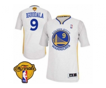 Men's Adidas Golden State Warriors #9 Andre Iguodala Authentic White Alternate 2017 The Finals Patch NBA Jersey