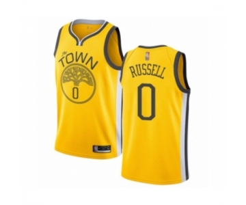 Men's Golden State Warriors #0 D'Angelo Russell Yellow Swingman Jersey - Earned Edition