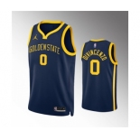 Men's Golden State Warriors #0 Donte DiVincenzo Navy Statement EditionStitched Jersey