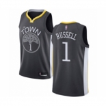 Men's Golden State Warriors #1 D'Angelo Russell Authentic Black Basketball Jersey - Statement Edition