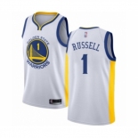 Men's Golden State Warriors #1 D'Angelo Russell Authentic White Basketball Jersey - Association Edition