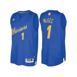 Men's Golden State Warriors #1 JaVale McGee 2016 Christmas Day Royal NBA Swingman Jersey