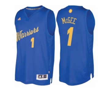 Men's Golden State Warriors #1 JaVale McGee 2016 Christmas Day Royal NBA Swingman Jersey