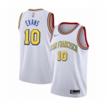 Men's Golden State Warriors #10 Jacob Evans Authentic White Hardwood Classics Basketball Jersey - San Francisco Classic Edition