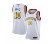 Men's Golden State Warriors #10 Jacob Evans Authentic White Hardwood Classics Basketball Jersey - San Francisco Classic Edition