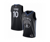 Men's Golden State Warriors #10 Jacob Evans Swingman Black Basketball Jersey 2019-20 City Edition