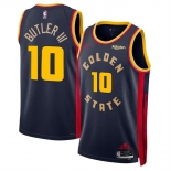 Men's Golden State Warriors #10 Jimmy Bulter III Navy 2025 City Edition Stitched Basketball Jersey