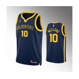 Men's Golden State Warriors #10 Mac McClung Navy Statement Edition Stitched Jersey