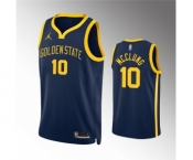 Men's Golden State Warriors #10 Mac McClung Navy Statement Edition Stitched Jersey