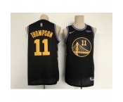 Men's Golden State Warriors #11 Klay Thompson Black City Player Jersey