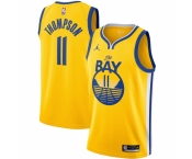 Men's Golden State Warriors #11 Klay Thompson Jordan Brand Gold 2020-21 Swingman Jersey