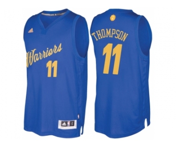 Men's Golden State Warriors #11 Klay Thompson Royal 2016 Christmas Day NBA Swingman Jersey