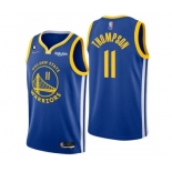 Men's Golden State Warriors #11 Klay Thompson Royal With No.6 Patch Stitched Jersey