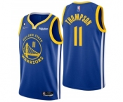 Men's Golden State Warriors #11 Klay Thompson Royal With No.6 Patch Stitched Jersey