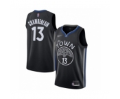 Men's Golden State Warriors #13 Wilt Chamberlain Swingman Black Basketball Jersey 2019-20 City Edition