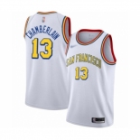 Men's Golden State Warriors #13 Wilt Chamberlain Swingman White Hardwood Classics Basketball Jersey - San Francisco Classic Edition