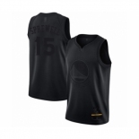 Men's Golden State Warriors #15 Latrell Sprewell Swingman Black MVP Basketball Jersey