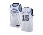 Men's Golden State Warriors #15 Willie Cauley-Stein Authentic White Hardwood Classics Basketball Jersey