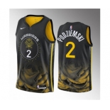 Men's Golden State Warriors #2 Brandin Podziemski Black 2023 Draft City Edition Swingman Stitched Basketball Jersey