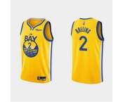 Men's Golden State Warriors #2 Ryan Rollins 2022 Yellow Stitched Basketball Jersey