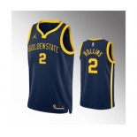 Men's Golden State Warriors #2 Ryan Rollins Navy Statement Edition Stitched Jersey