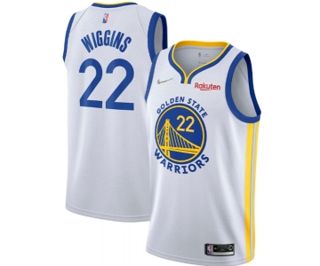 Men's Golden State Warriors #22 Andrew Wiggins 2022 White 75th Anniversary Stitched Jersey