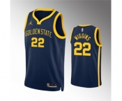 Men's Golden State Warriors #22 Andrew Wiggins Navy Statement EditionStitched Jersey