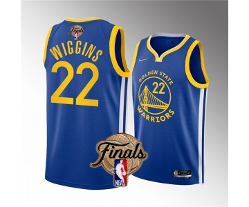 Men's Golden State Warriors #22 Andrew Wiggins Royal 2022 Finals Stitched Jersey