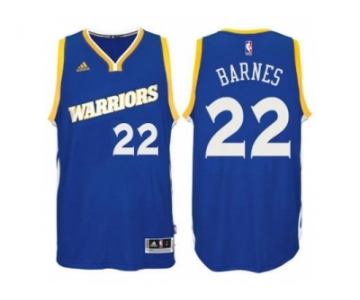 Men's Golden State Warriors #22 Matt Barnes adidas Royal Swingman Crossover Jersey