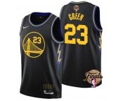 Men's Golden State Warriors #23 Draymond Green 2021-22 City Edition Black 75th Anniversary NBA Finals Stitched Basketball Jersey