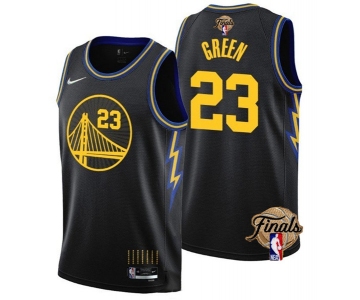 Men's Golden State Warriors #23 Draymond Green 2021-22 City Edition Black 75th Anniversary NBA Finals Stitched Basketball Jersey